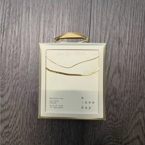 a new day Gold Plated Necklace Set